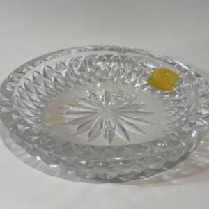 Vintage Val Saint Lambert cut crystal ashtray with starburst design