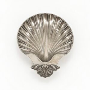 Vintage silver-plated Sheffield shell dish, circa 1950s